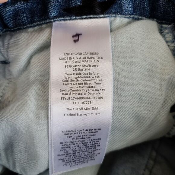 Current/Elliot The Cut Off Button Fly Mini Jean Skirt - Picture 3 of 10